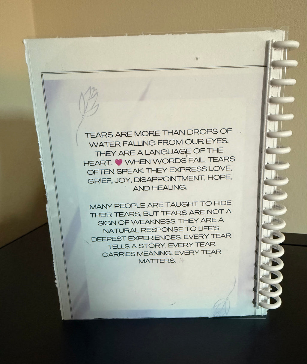 Why My Tears Matter | Emotional Healing Journal with Reflection Prompts and Self-Care Exercises