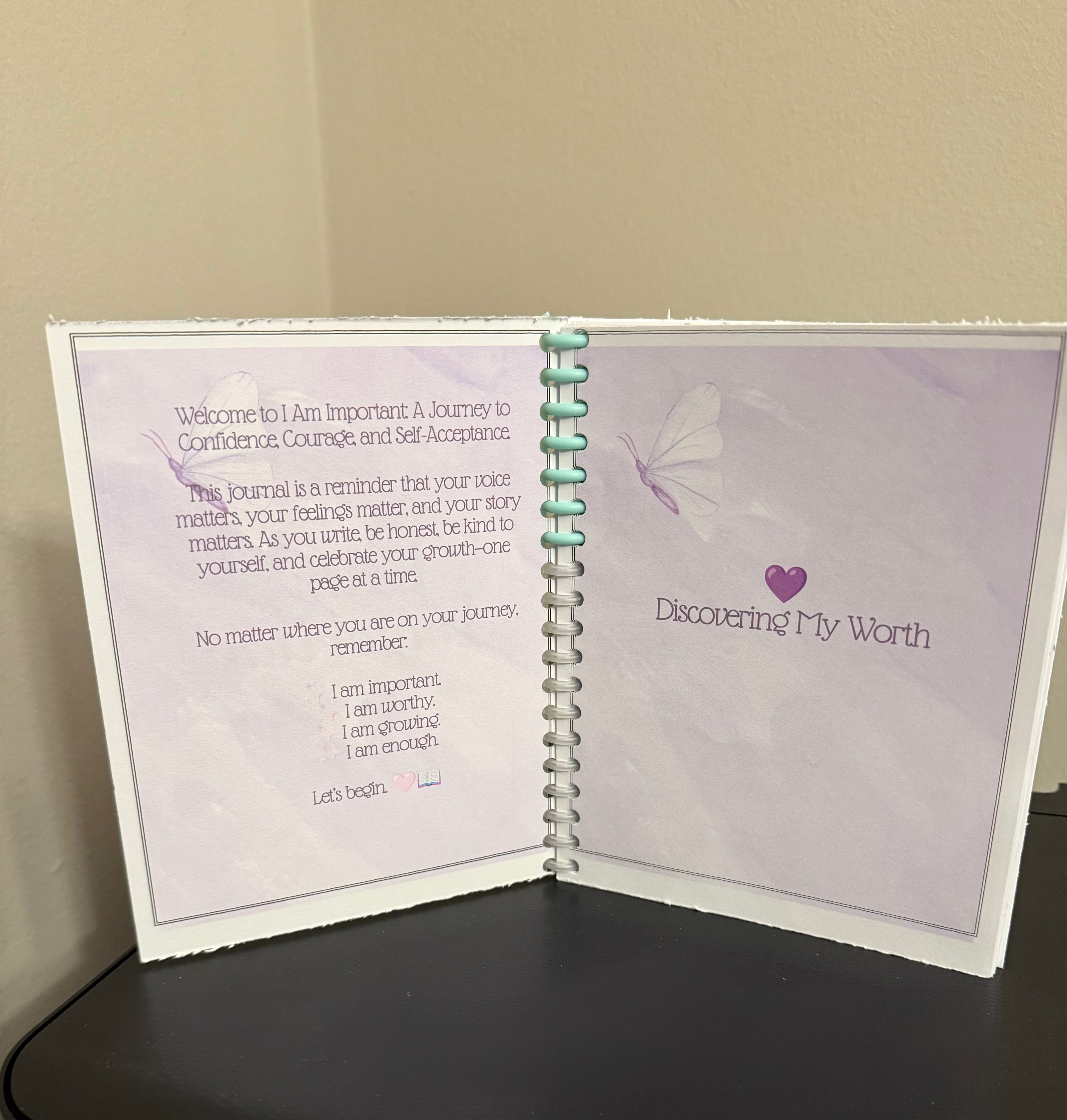 I Am Important Journal | Self-Worth, Empowerment, Healing & Personal Growth
