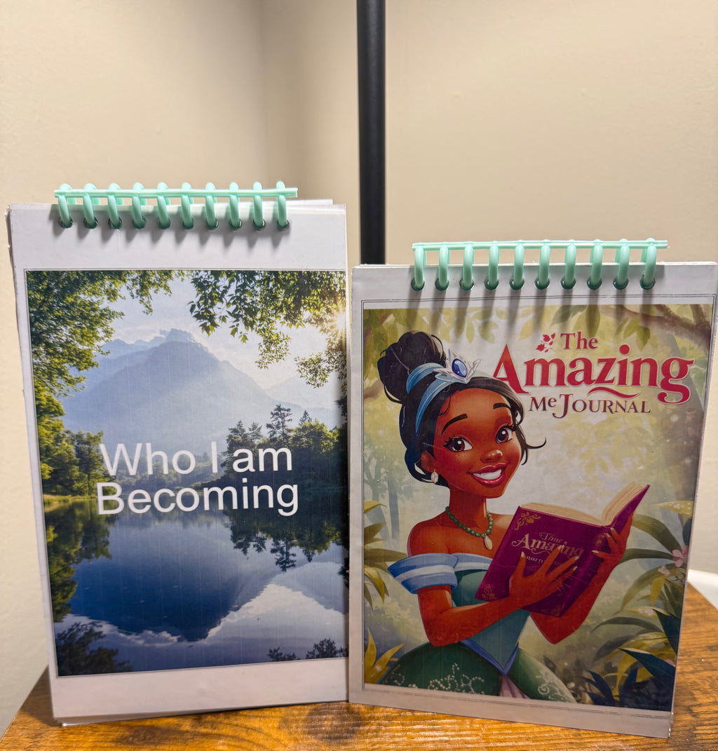 Who I Am Becoming & The Amazing Me Journal Bundle – Adult & Kids Guided Journals | Special Offer $10